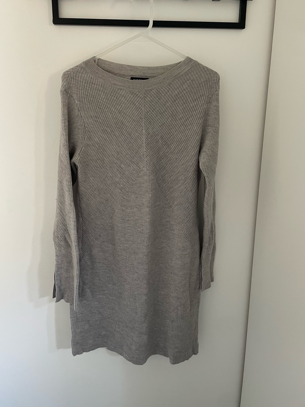 Club Monaco Grey Merino Wool Sweater dress